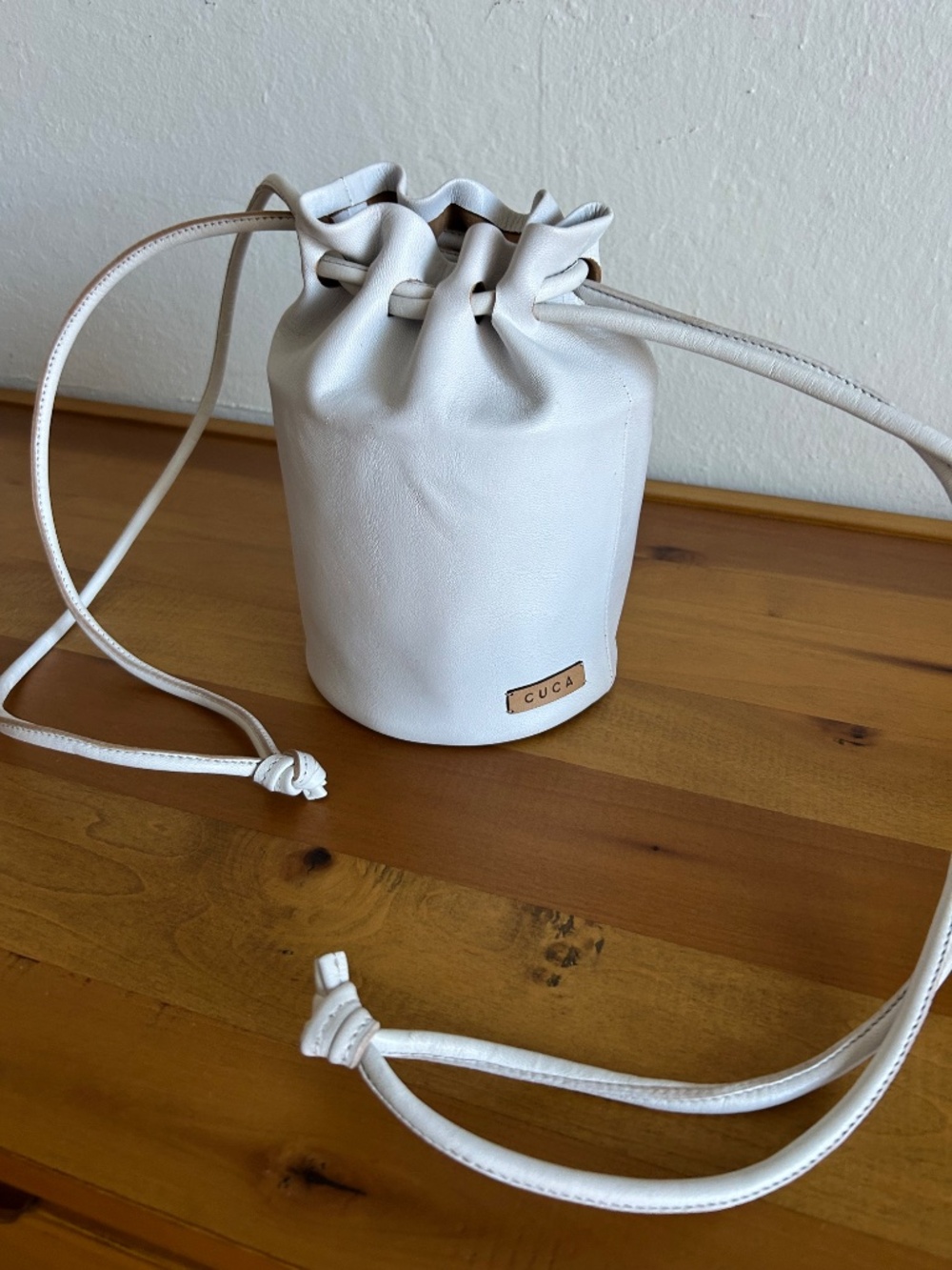 CUCA CORNELIA BUCKET BAG NWOT White leather